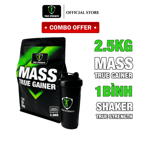 [COMBO] Mass True Gainer - Tăng Cân Tăng Cơ - Loại 2.5kg - Kèm Bình Lắc