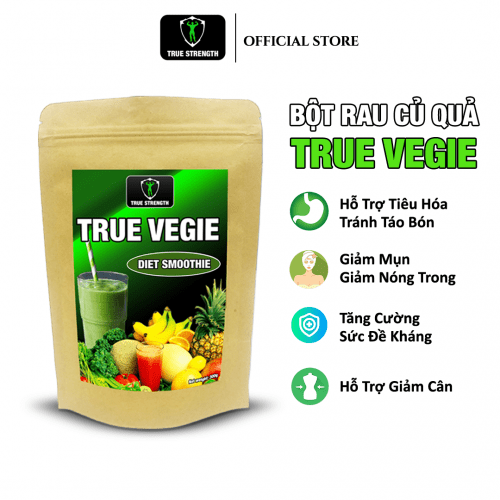 True Vegie - Bột Rau Củ Quả - Bổ sung rau xanh, giảm táo bón, giảm nóng trong (30 lần dùng)